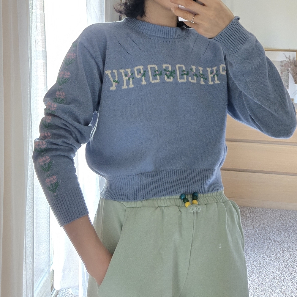 Philosophy cashmere cropped sweater